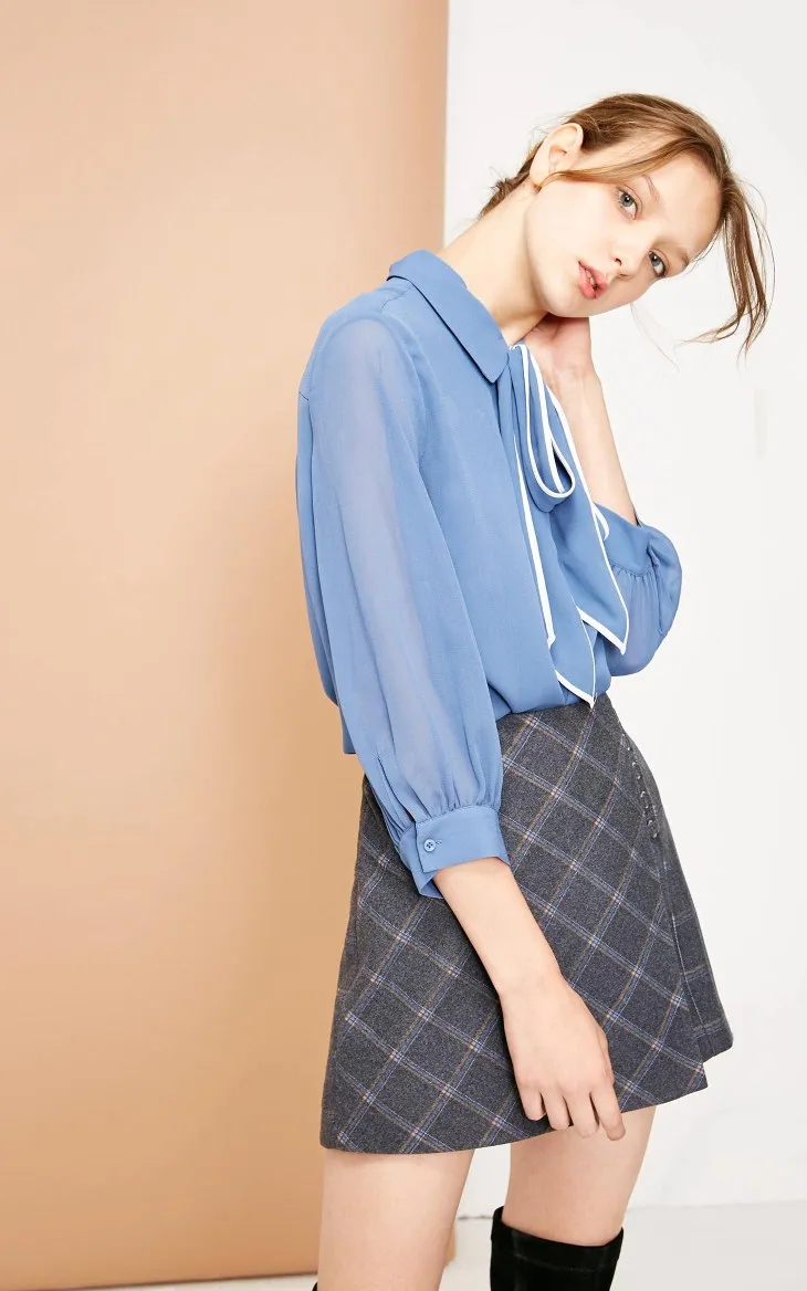 Vero Moda Женская клетчатая юбка-брюки с металлическими пуговицами и асимметричной отделкой | 319115535