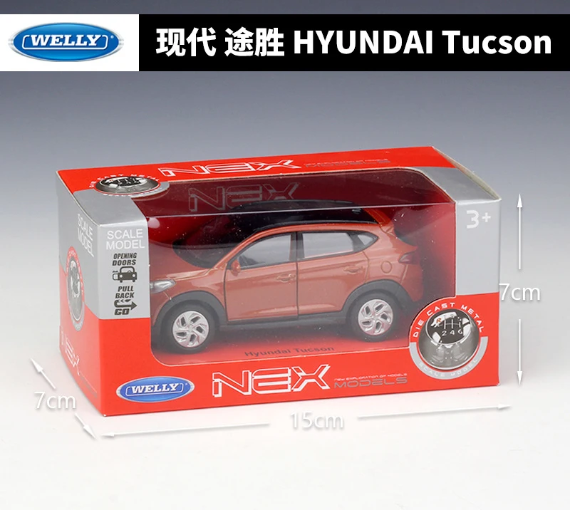 Welly 1:36 Hyundai Santafe Diecast Metal Model Car Pull Back Toy New in box