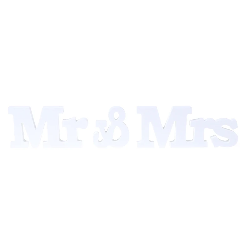 Description Picture 5 of itemWedding Decoration Mr & Mrs White Wooden Letters Sign For Sweetheart Table Decor