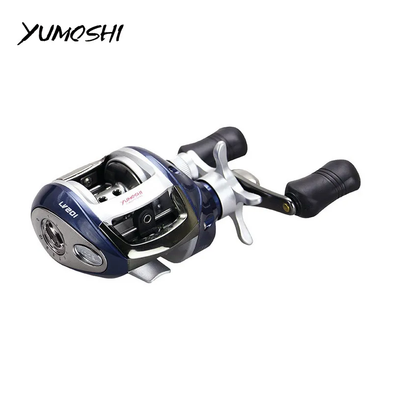 

YUMOSHI Left Or Right Hand Fishing Reel Bait 12+1BB Speed 6.3:1 Casting Reel agnetic brake Water Drop Wheel For Fishing