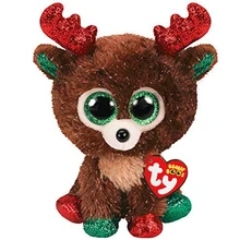 Ty Fudge Рождественский плюшевый олень куклы игрушки 15 см Ty Fudge Рождественский плюшевый олень куклы игрушки 15 см