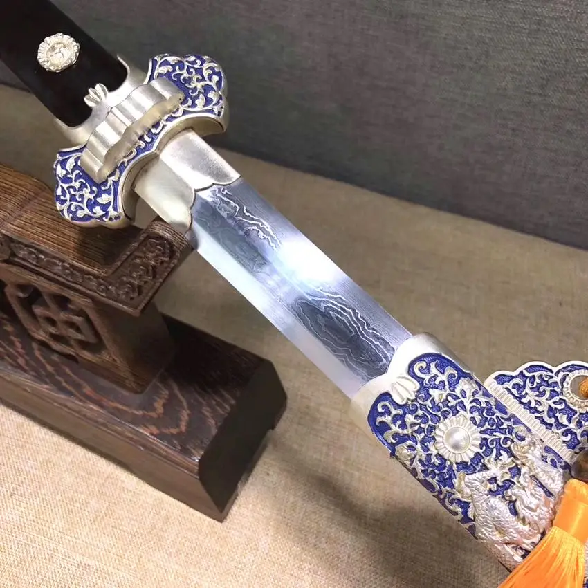 Handmade Long Sword KungFU Sword Saber hammer Fold Steel Blade temper Sword
