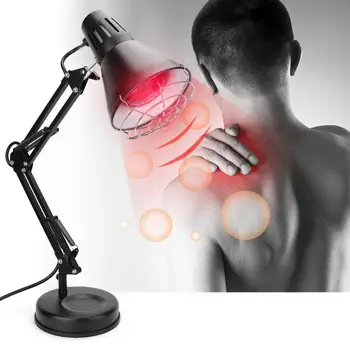 

100W Foldable Desktop Lamp Infrared Light Heating Therapy Lamp Adjustable Pain Relief Skin Care Lamp Skin Care Tools (EU Plug)
