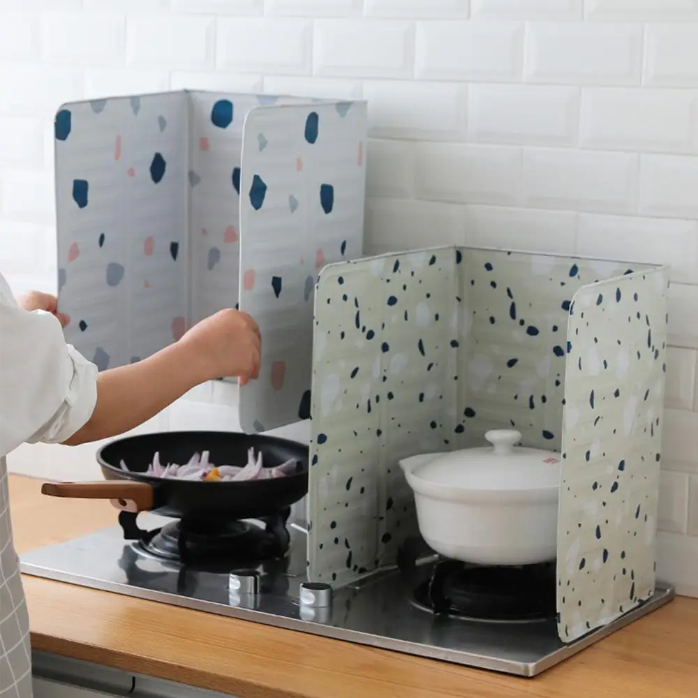 

Kitchen Foldable Gas Stove Oil Baffle Household Heat-Resistant Splash Aluminum Foil Baffle Stir Fry Oil Heat Insulation Board