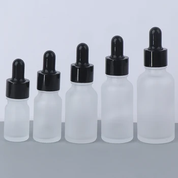 

Empty Refillable Bottles Lip Gloss Tubes Frosted Dropper Amber Glass Aromatherapy Liquid For Essential Massage Oil Pipette 5Size