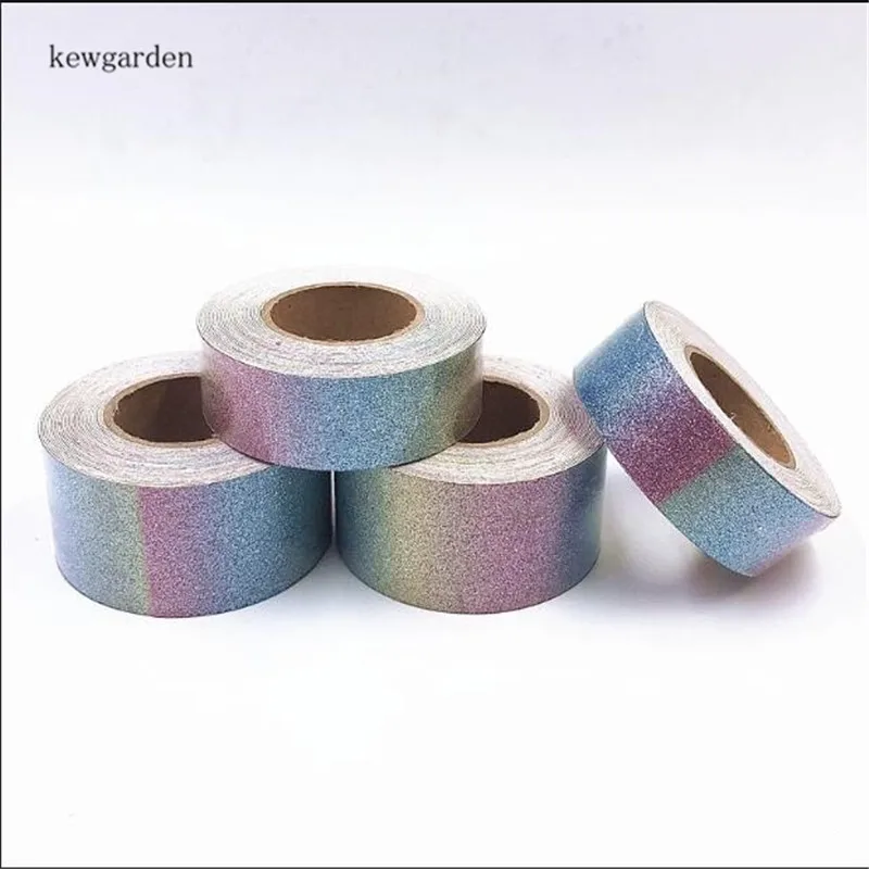 Kewgarden 1 5 &quot1&quot 38 мм 25 Радужный Блестящий элемент цветочный бант для волос своими