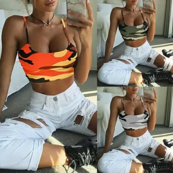 

Fashion Tank Top Bustier Bra Vest Crop Top Women Bralette Blouse Singlet T Shirt