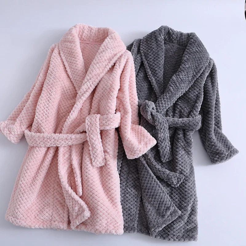 

Winter Boys Bath Robe for Kids Bathrobe Children's Bathrobe Fleece Boy Robes Girls Pajamas Warm Toddler Bath Robe Home Clothing