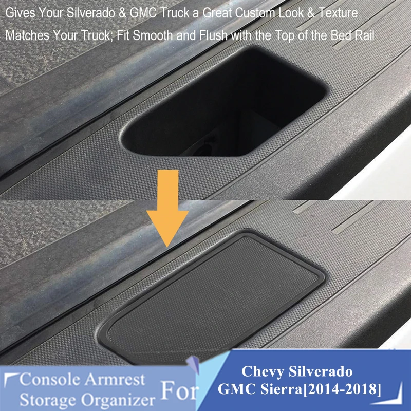 Truck Bed Rail Stake Pocket Covers Stake Odd Shaped Hole Plugs For 2014 2018 Chevy Silverado 1500 2500 2500hd 3500 And Gmc Sierra 1500 Set Of 2 Bed Rails