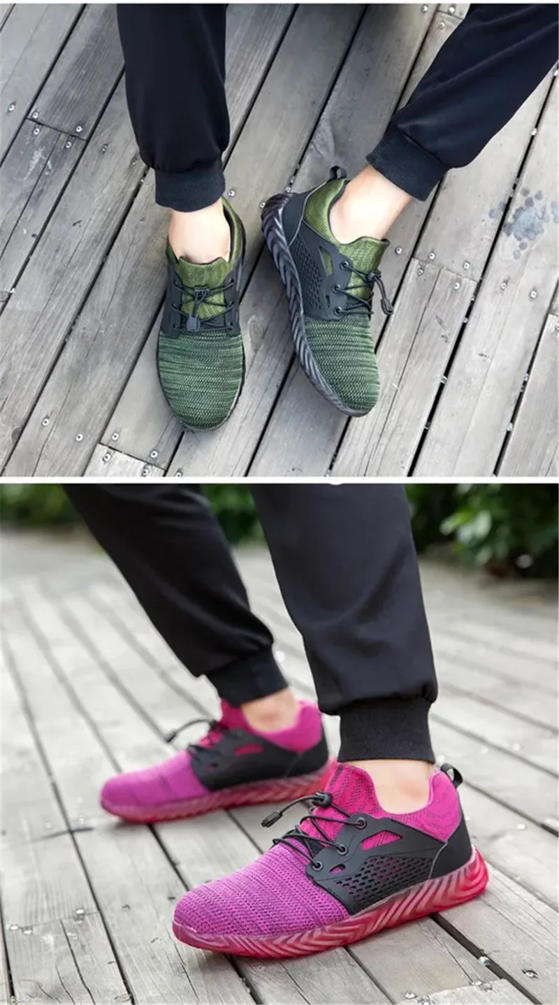 DEWBEST Work Boots Winter Warm Outdoor Steel Toe Cap Anti-smashing Anti-piercing Outdoor Lace-up Cow Suede Safety Shoes Mens