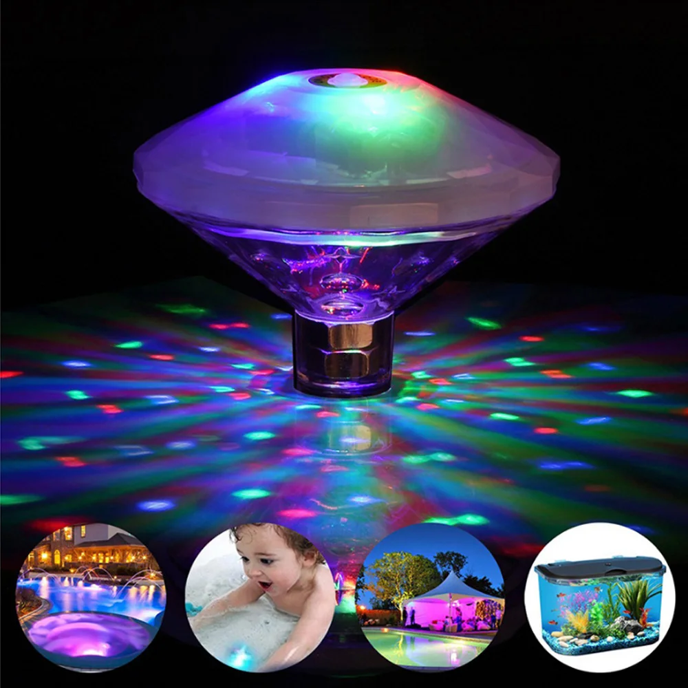 

LED Glowing Underwater Fountain Light Show Waterproof Disco Party Float Spa Bathtub Lights Swimming Pool DJ lamp Pond Aquarium