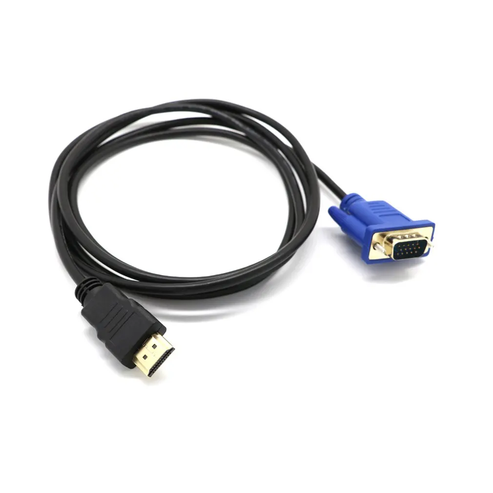 1M HDMI to VGA D-SUB Male Video Adapter Cable Lead for HDTV PC Computer Monitor Video Adapter Cable