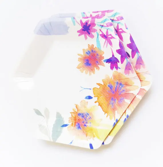 Бесплатная доставка 360 шт. демисезонные Цветочные оранжевые фиолетовые бумажные