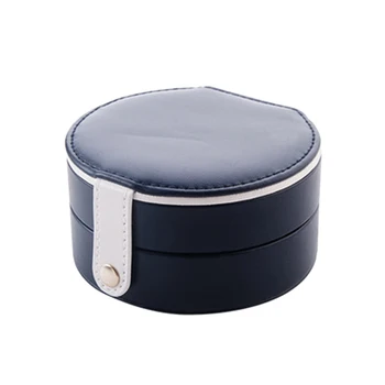 

1Pc Jewelry Box Convenient 2 Layer Portable Creative Storage Container Make-Up Box Cylinder Storage Box For Trip Travel