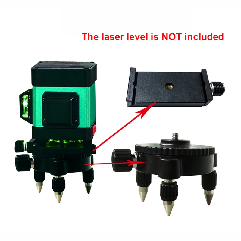Infrared Level 360 degree Rotate Base with Universal   Adapter Clip 1/4 inch Mounting Thread Fine-turning Base   Tripod Bracket