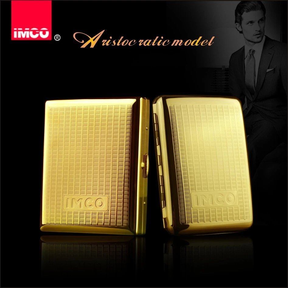 

IMCO Original Cigarette Case Cigar Box Pure Copper Tobacco Holder Pocket Storage Container Smoking Cigarette Accessories
