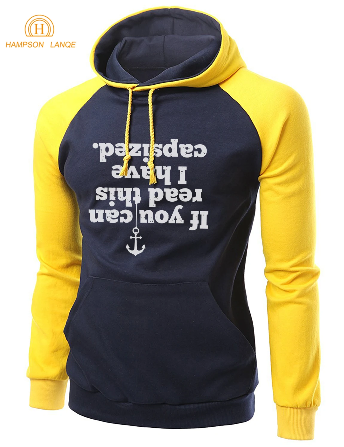 If You Can Read This I Have Capsized Funny Hooded Men 2020 Autumn Winter Warm Fleece Harajuku SSweatshirt Raglan Hoodie | Мужская одежда