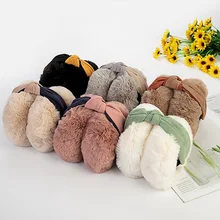 Меховые наушники теплые наушники наушники меховые Имитация кролика меховые наушники складные женские зимние наушники корейский Теплый обруч для волос наушник муфты девушки зимние аксессуары наушники теплые