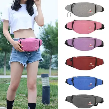 

Men Women New Fitness Pockets Sports Running Chest Bag Shoulder Bag Chest Money Belt Bag Men Fanny Pack Black /E