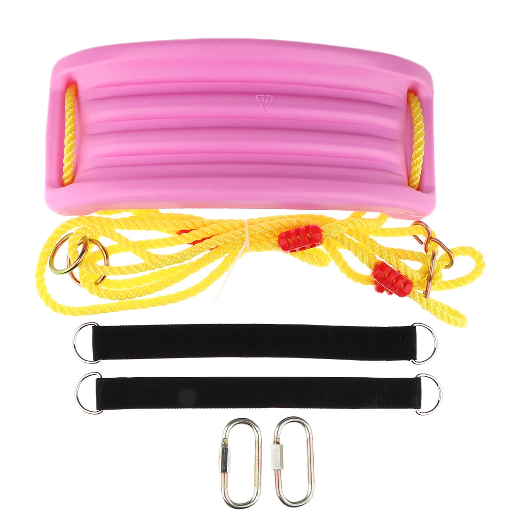 4 Colors High Quality Outdoor Swings Seat Set Toy with Adjustable Ropes for Garden Playground Accs Children Outdoor Fun Kids Toy