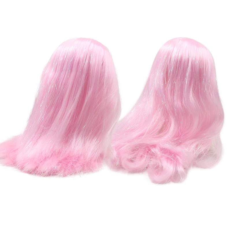 

DBS blyth doll icy wig only rbl scalp and dome shiny pink hair straight hair wavy hair DIY accessory anime