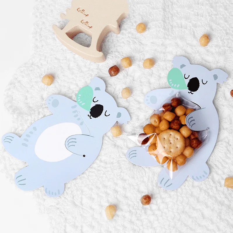 MEIDDING 10 шт пасхальные вечерние милые животные медведь коала кролик выпечки конфеты упаковка мешок подарок для детей день рождения