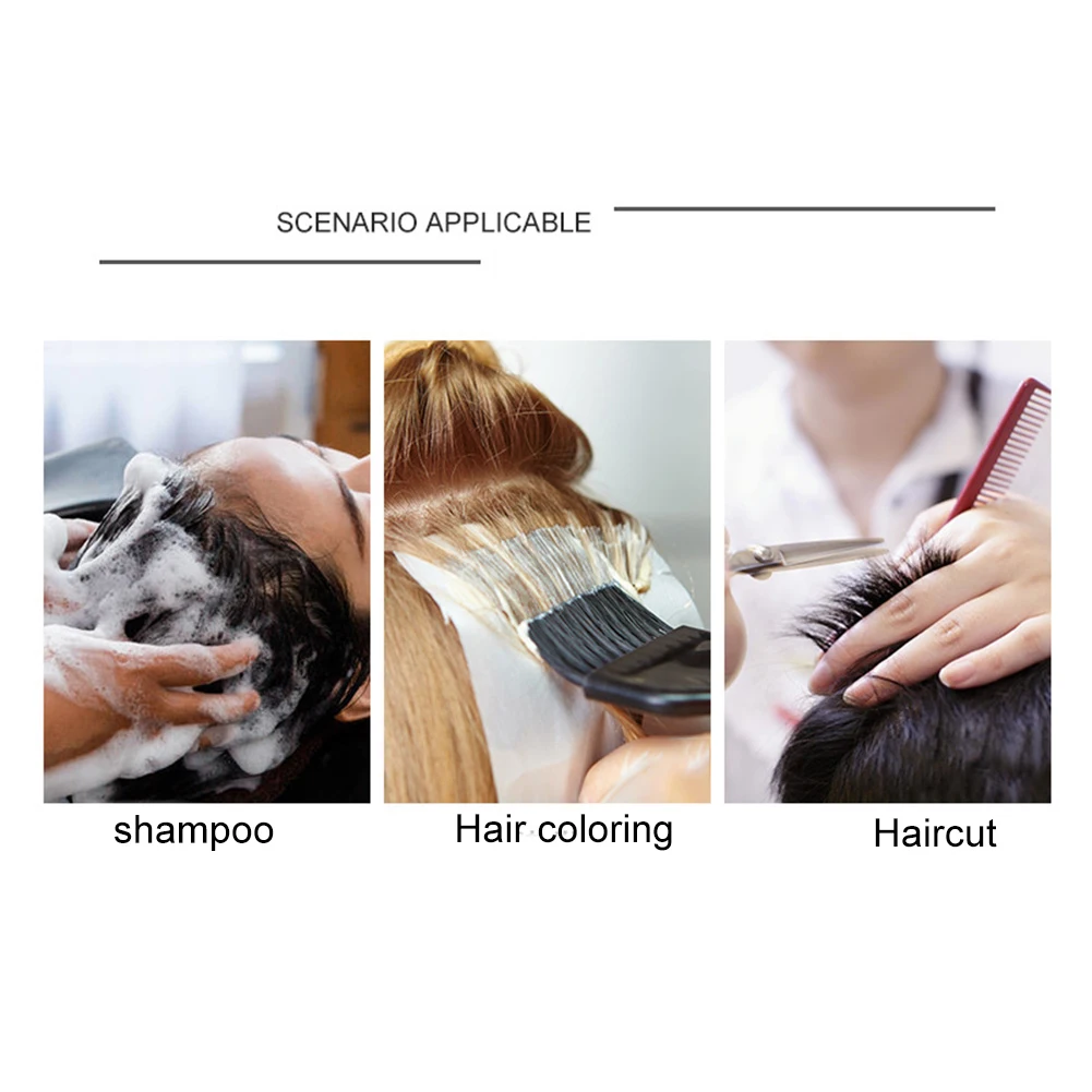 Capes de Cabeleireiro Corte de Tintura de Cabelo Mulheres Homens Descartáveis pe Avental Impermeável Cabo Barbearia Cabeleireiro Pano 50 Pçs 11 Tampas, , folhas e invólucros