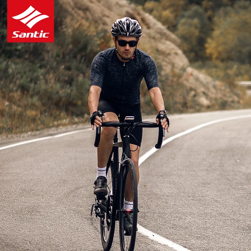 Santic 2019 Мужская Профессиональная футболка с коротким рукавом для велоспорта, дышащая велосипедная майка для велоспорта
