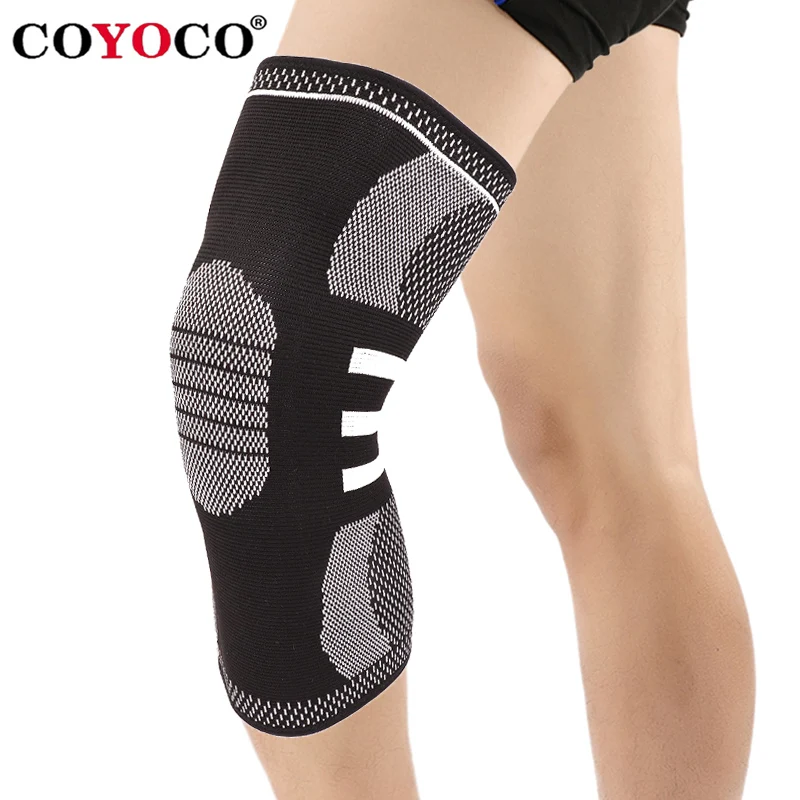 

1 Pcs Sport Long Knee Pads Support Protector Kneepads Tom's Hug Brand Fitness Running Cycling Braces High Elastic Warm Sleeve