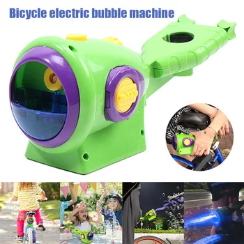 

Hot Selling Children Kids Electric Bubble Blower Machine with Light Portable for Bicycle Outdoor