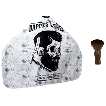 

Professional Soft Neck Face Duster Brushes Barber Hair Clean Hairbrush & Apron for Hairdresser Hair Dyeing Haircut Cloth