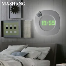 Luz LED de pared con Sensor PIR con reloj de tiempo, lámpara de noche inteligente, recargable por USB para el Hogar, baño, dormitorio, decoración de baño, luces