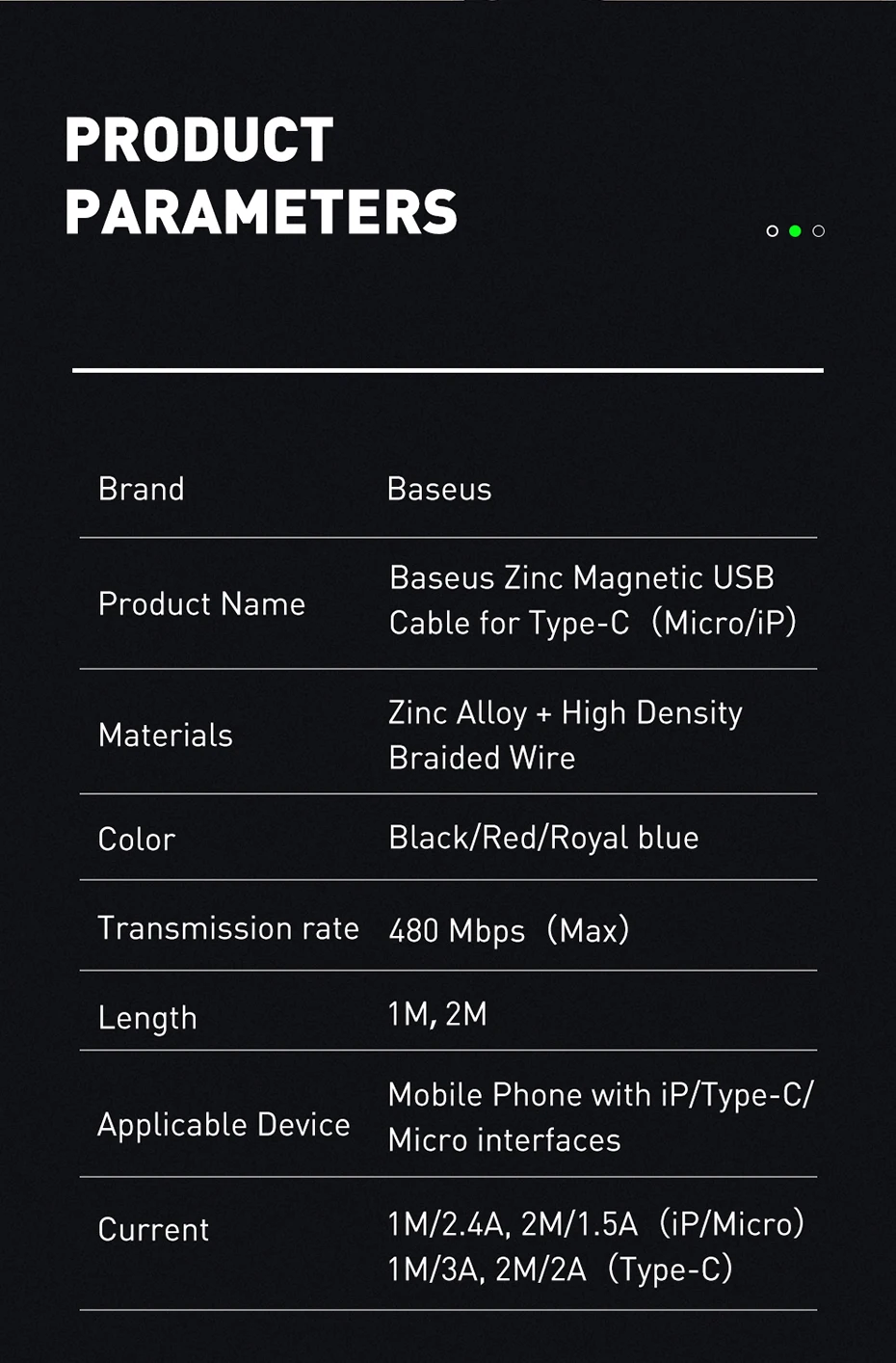 Baseus Магнитный кабель Micro USB type-C для samsung s9 iPhone Xr, магнитный usb-кабель для зарядки, адаптер для мобильного телефона, usb-кабель