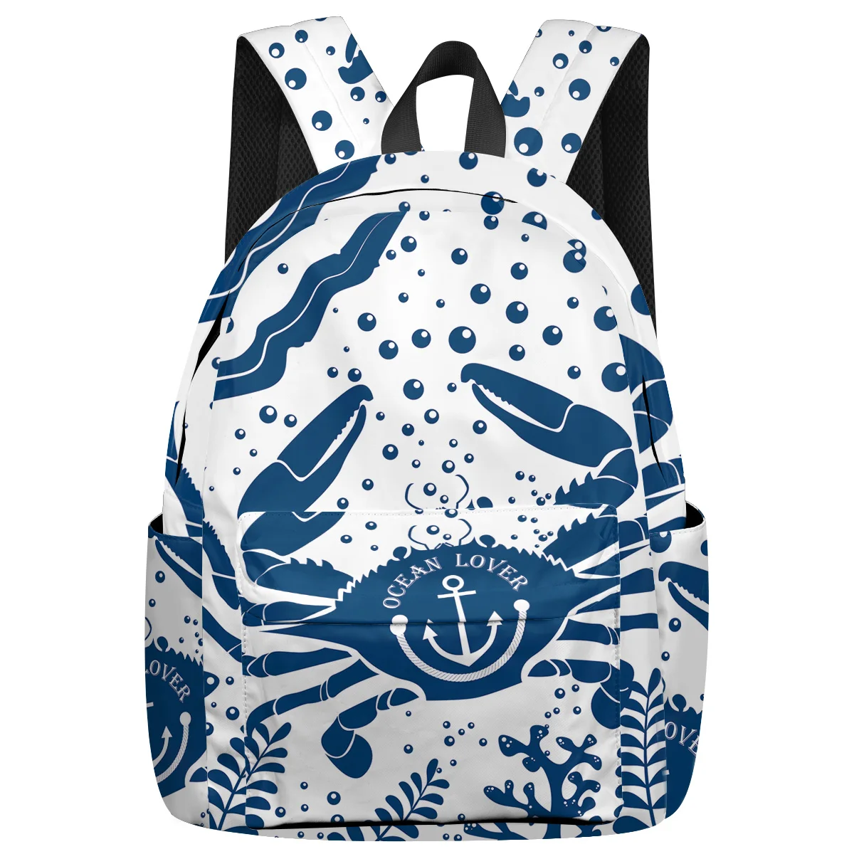 

Cute Sea Creatures Crabs Underwater World Theme Laptop With Usb Charging Port Tactical Backpacks Notebook Backpack Outdoor