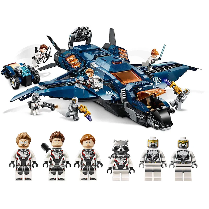

Marvel Avenger Legoinglys 76126 Ultimate Quinjet Super Heroes Marvel Avenger Building Blocks 932 Piece Bricks Children Toy Gifts