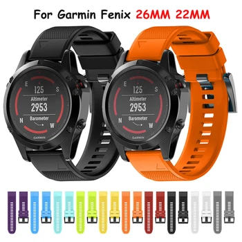 

26mm Smart Replacement Watch Band Strap for Garmin Fenix 6X 6 5X 5 Plus 3 3HR D2 S60 GPS Silicone Quick Release Wrist Band Strap