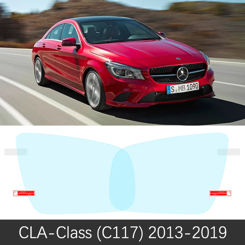 CLA-Class C117 13-19 Для Mercedes Benz CLA Class C117 C118 CLA180 200 220 250 AMG CLA200 2013~ противотуманная пленка крышка зеркало заднего вида аксессуары - Название цвета: CLA-Class C117 13-19