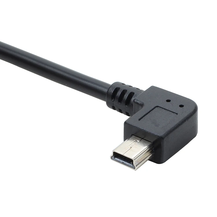 Двойной локоть мини USB мужчина к USB Мужской адаптер кабель T Порт двойной левый изгиб мини штекер к USB-A Мужской кабель для передачи данных