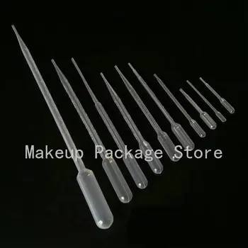

500pcs Plastic Clear Sterile Pasteur Pipet 0.5ml/1ml/3ml/5ml Disposable Plastic DropperTransfer Pipette Refillable Makeup Tools