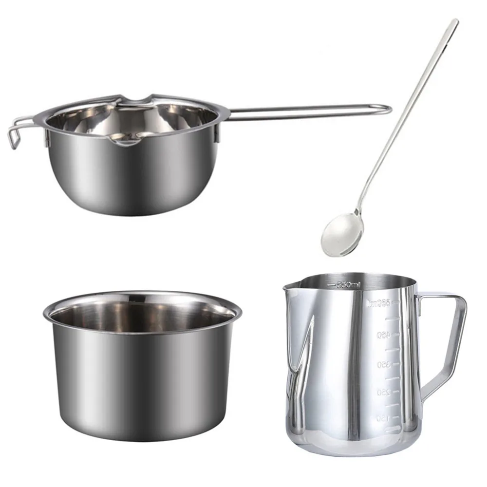Candle Making Kit Pouring Pot Wicks Sticker DIY Candle Fixator Craft Tools DIY Handmade Set Cotton Core Holder 1 Set candle making tools