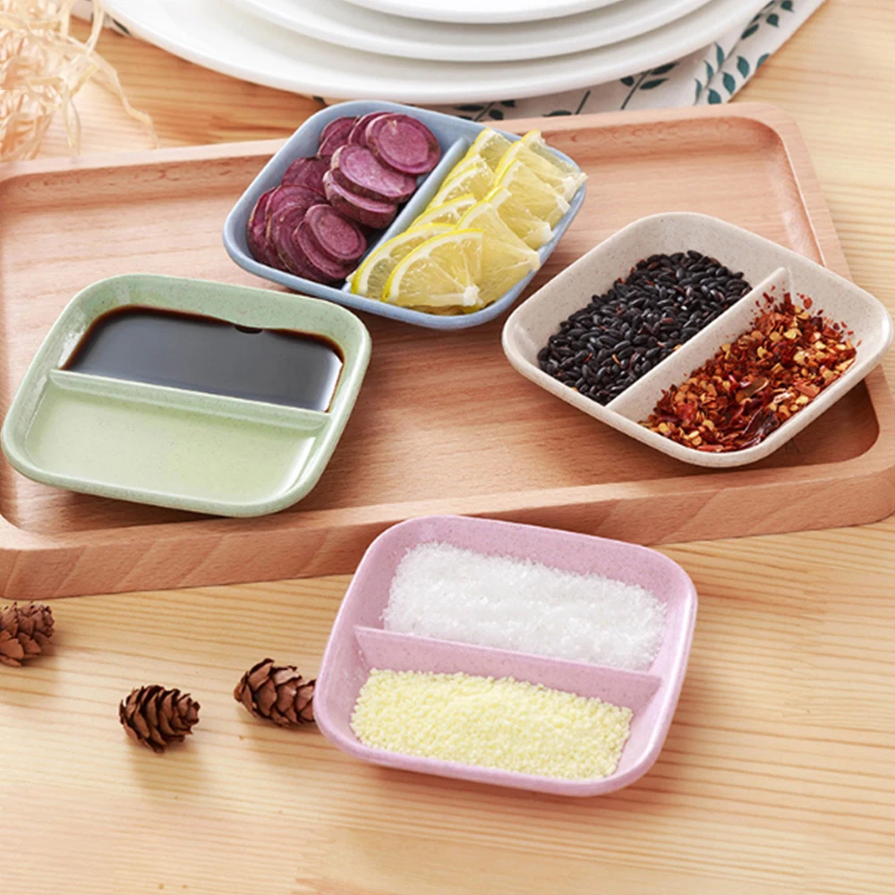 

Wheat Straw Seasoning Dish Baby Kid Bowl Wheat Straw Soy Sauce Dish Rice Bowl Plate Sub-Plate Food Container Japanese Tableware