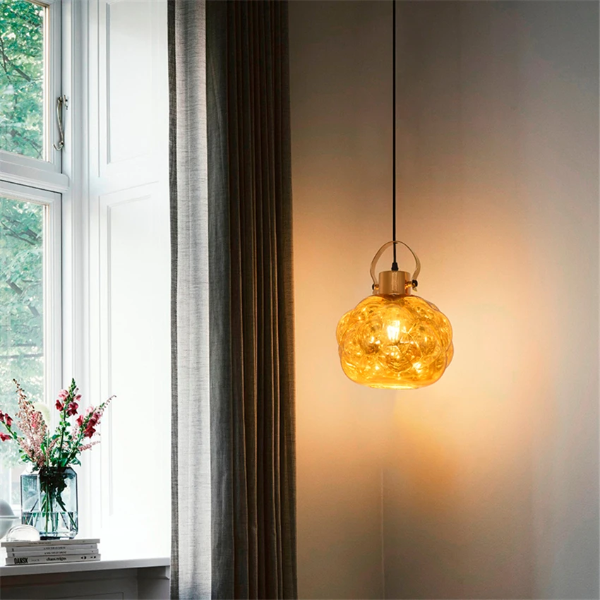 Luxury Art Lava Glass Pendant Lights Post Modern Living Room Bedroom Bedside Lamps Dining Room Bar Deco Hanging Lights Fixtures
