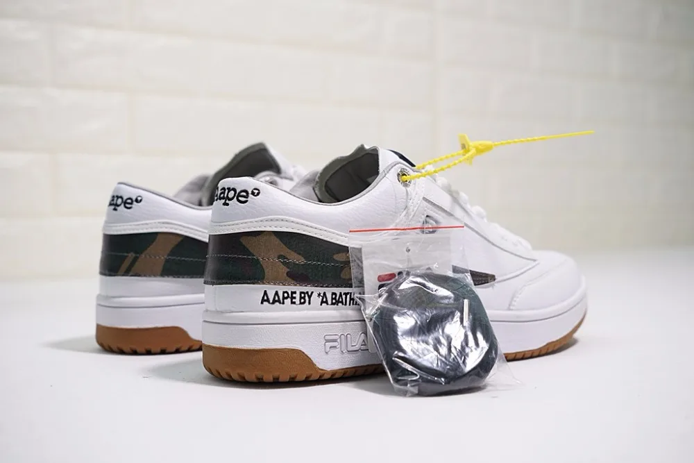 FILA T-1 Mid Mens Sneakers Classic Short-barrel Retro Daddy Jogging Shoes "White Red Raw Glue" 1VT13060-111