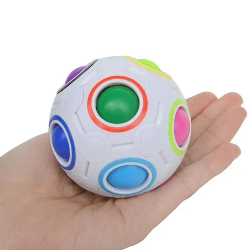 Креативный мини-магический Радужный шар-головоломка для детей, обучающая игрушка-кубик для пальцев, игрушка для тренировки, фантастическая интерактивная игрушка, подарок