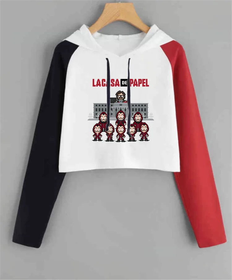 C27 Женская толстовка с капюшоном в стиле Харадзюку La Casa de Papel House Of paper, забавная Повседневная Толстовка с капюшоном большого размера, подходящие по цвету толстовки - Цвет: C27