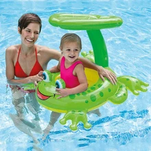 Anneau de cygne flottant pour enfants, jouet de piscine gonflable pour les vacances d'été 2021