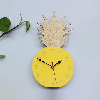 

Wall Clock Cartoon Acrylic Pineapple Fruit New Arrical 11Inch Creative Living Room Mute Watch Wall Horlog