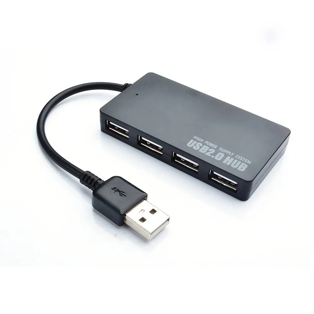 

4-port plug USB 2.0 HUB Adapter Splitter with Micro USB Power Port Computer
