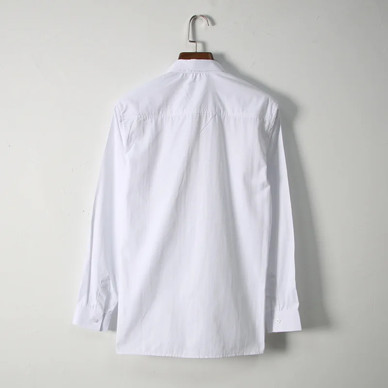Мужская белая хлопковая рубашка, школьная форма Jk, формальная рубашка, средняя форма для старшей школы, длинный рукав, женские комбинезоны размера плюс, топы