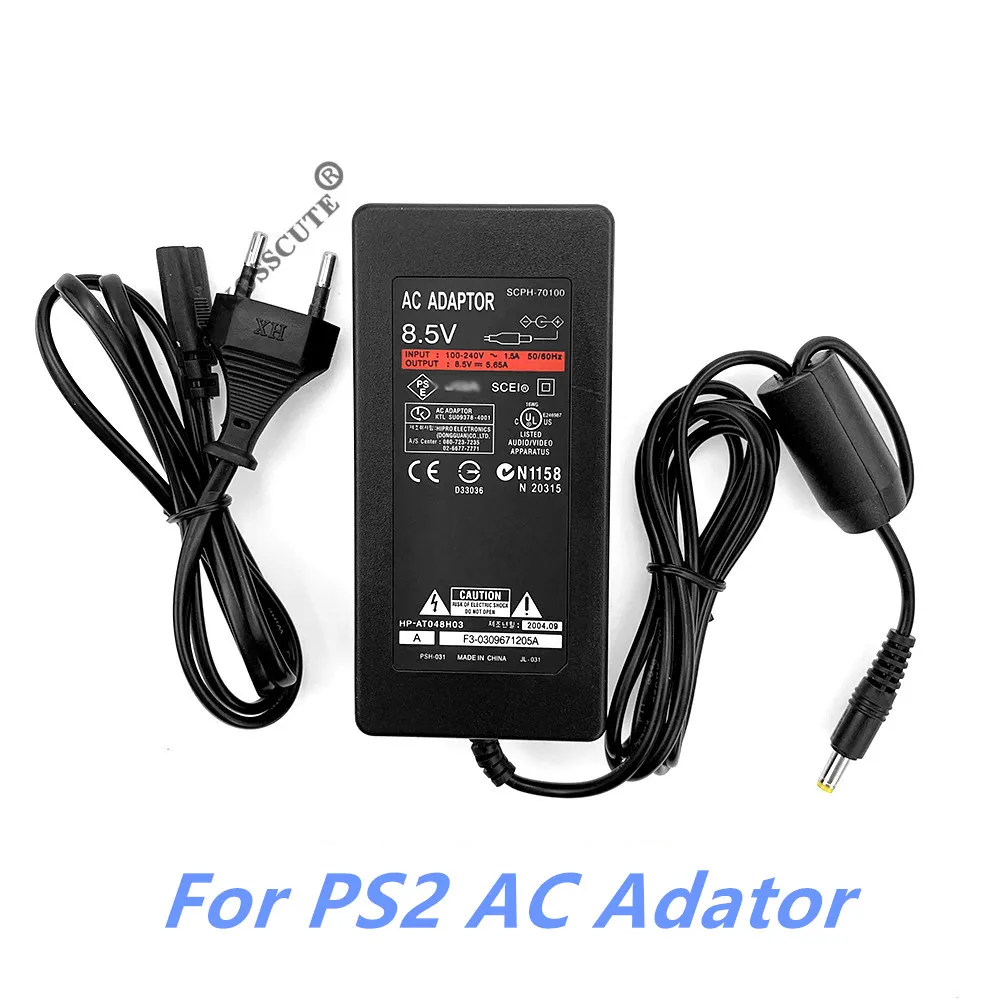 EU Plug AC 100~240V Adapter Power Supply Charger Cord DC 85V 56A Adaptor for Sony PS2 Playstation Slim 70000 Series